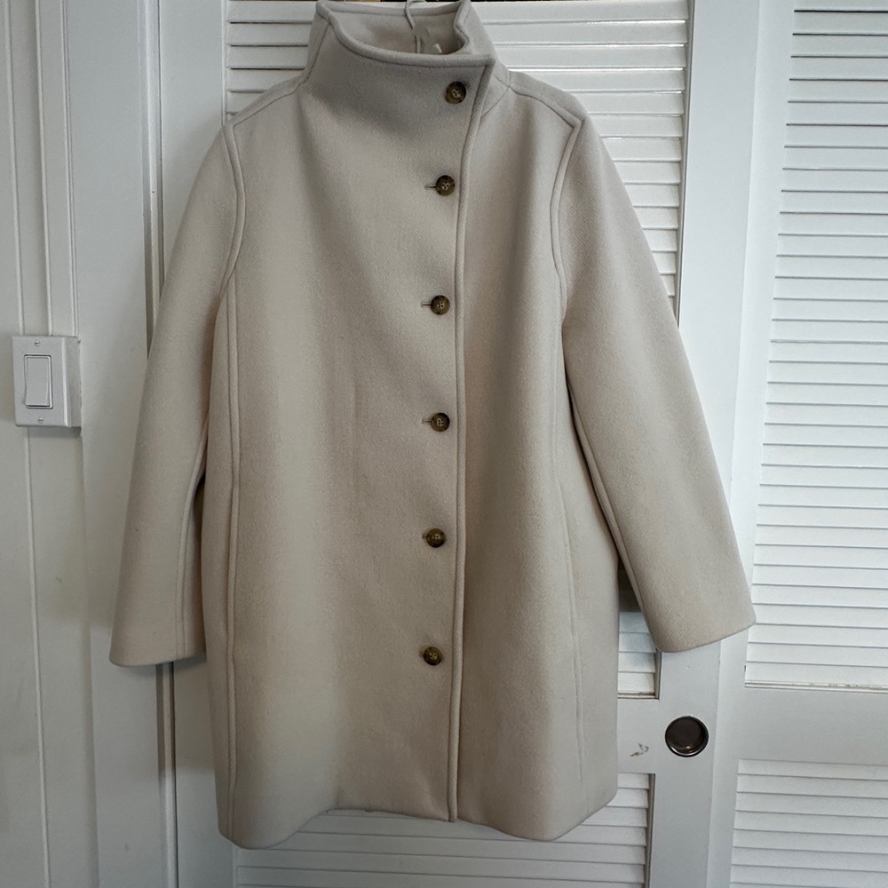 J. Crew Villa coat in Italian stadium-cloth Gold Buttons